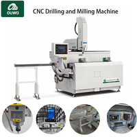 OUWO 2026 CNC Machine de perçage et de fraisage de profilés en aluminium de 1200 mm avec broche électrique et entraînement par vis à billes pour systèmes de fenêtres