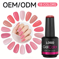 Vernis à ongles gel UV rose de haute qualité 15 ml, fabrication OEM, vente chaude, créez votre propre marque