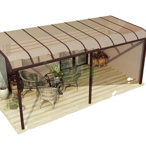 Bạt Phủ Sân Thượng Với Mái Nhà Polycarbonate Mái Hiên Mái Hiên Bảo Vệ 100% UV - Product Image 1