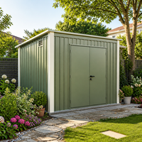 Abri métallique préfabriqué portable pour rangement domestique, structure en acier haute résistance, installation facile, bâtiment métallique durable