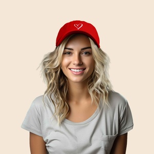Gorra de Béisbol Deportiva de Lona con Estampado Personalizado en Color Rojo, Gorra de Papá con Bordado, 100% Algodón, Estilo Polo, Talla Ajustable - Product Image 3