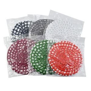 Venta al por mayor gorro <span class=keywords><strong>de</strong></span> <span class=keywords><strong>dormir</strong></span> <span class=keywords><strong>para</strong></span> el <span class=keywords><strong>pelo</strong></span> <span class=keywords><strong>de</strong></span> las mujeres coloridas Crochet Snood poliéster Hair Net - Product Image 1