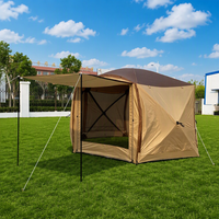 Tente de camping familiale modulaire hexagonale connectable quatre saisons en tissu Oxford, grande capacité 8-10 personnes, pour hayon de SUV, idéale pour le glamping en extérieur