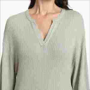 Vestido de Salón Personalizado con Logotipo, Estilo Waffle, para Mujer, con Dobladillo Dividido, Estilo Informal, para Dormir, Pijama Holgado para Mujer, Vietnam - Product Image 4