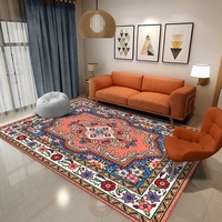 Kristallvelours Persischer Teppich Böhmischer Ethnisch Bedruckter Teppich Weicher Wohnzimmer-Schlafzimmer-Bodenteppich Heimdekoration