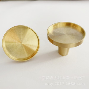 Brass Drawer Handle Round 32x25mm European Style Durable Furniture <b>Knob</b> - Product Image 2