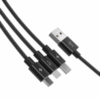 Nouveau câble de charge USB Type-C 120W pour iPhone 15/16/17 Pro Max, charge rapide 5A, gaine en PVC tressée avec support caméra