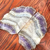 Vente en gros de plaques d'agate améthyste naturelle polie, tranches d'agate, images de cristaux sculptés, décoration tendance