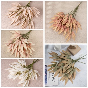ช่อดอกไม้ใบไผ่ประดิษฐ์ CallaFloral สีส้มอมน้ำตาลเขียว สมจริงสูง ตกแต่งงานแต่งงาน ตกแต่งบ้าน สไตล์ INS - Product Image 3