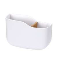 Boîte de rangement murale GREENSIDE améliorée pour télécommandes de téléviseur et de téléphone portable avec compartiments à cloisons