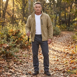 <span class=keywords><strong>Giacca</strong></span> Shacket Personalizzata in Misto Lana per Uomo, <span class=keywords><strong>Giacca</strong></span> Trapuntata con Zip Integrale e Colletto Alto, Antivento e Traspirante per Escursionismo - Product Image 5