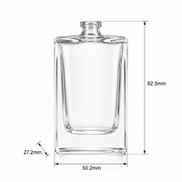 Flacon de parfum en verre de luxe de 50 ml avec pulvérisateur à pompe, estampage à chaud, couleur personnalisée, emballage de luxe