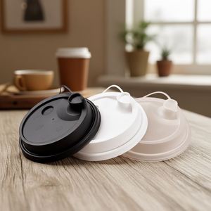 Gobelet en plastique PP épais multi-spécifications de 90 mm de diamètre avec couvercles, qualité alimentaire, pour boissons chaudes et froides - Product Image 6
