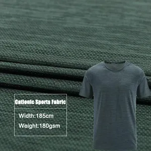Kunden spezifische 90% Polyester 10% Spandex Stretch Strick Jacquard Jersey kationische Polyester Stoff für Kleidungs stücke Sport T-Shirts