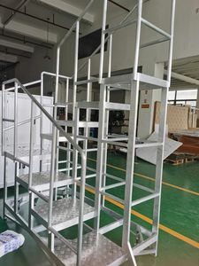 Plataforma de Trabajo Móvil Personalizada para Mantenimiento, Escalera de <span class=keywords><strong>Aluminio</strong></span> Serie 6000, Escalera de Trepada con Peldaños, para Doblado y Corte - Product Image 5