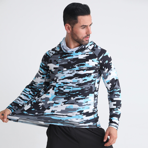 Venta al por mayor de rendimiento personalizado protección UV secado rápido transpirable Sudadera con capucha camisas de pesca poliéster impresión Digital de talla grande UPF50 - Product Image 3