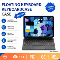 Kolay Kullanımlı Yeni Tablet Klavye Kılıfı, Manyetik Klipsli Kablosuz Makas Mekanizmalı İşletimli Mekanik Trackpad Klavye (iPad için)