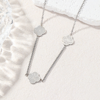 Collier en acier inoxydable PVD avec inscription Sabr Shukr Tawakkul (Patience, Gratitude, Confiance) - Bijou de mode musulman islamique arabe - Cadeau de l'Aïd