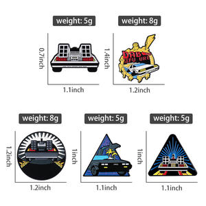 Pin de Esmalte de la Máquina del Tiempo OUTATIME, Broche de Película de Aventuras de Ciencia Ficción, Insignia para Mochila, Joyería, Regalo - Product Image 6