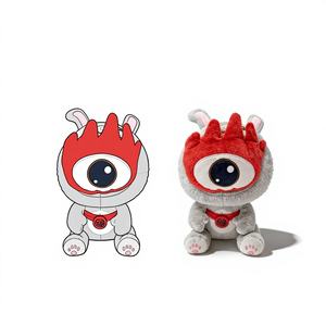 Peluche Gatto Siamese Weibo con Grandi Occhi, Morbido, a Forma di Fragola, Super Morbido, in Cotone PP, Antistress - Product Image 1