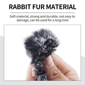 Lot de 2 silencieux de corde de tir à l'arc en poils de lapin, amortisseur léger pour accessoires de tir à l'arc recurve et longbow - Product Image 3