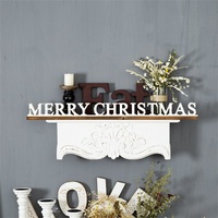 Offre Spéciale Vente en Gros Joyeux Noël Décoration Rustique Style Ferme Blocs Artisanaux Lettres Autocollantes pour Tableau d'Affichage Lettres en Bois Blanc Délavé