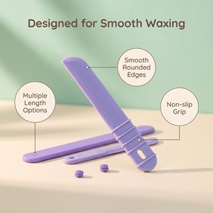 Ensemble de spatules en silicone pastel, plusieurs tailles, poignée antidérapante, bâtonnets applicateurs de cire dure réutilisables pour salon et épilation à domicile - Product Image 6