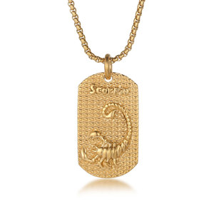 Collier en acier inoxydable du zodiaque Scorpion, pendentif pour homme, cadeau SP856 - Product Image 2