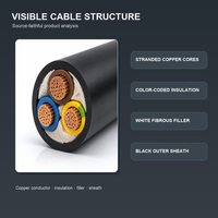 Câble électrique blindé multiconducteurs en cuivre haute tension haute puissance, isolé PVC, 3*400mm, pour la construction