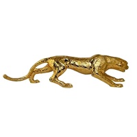 Décoration de bureau Sculpture d'animaux Statues de tigre Résine Léopard Artisanat