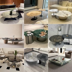 Base <span class=keywords><strong>per</strong></span> Tavolino da Caffè in Acciaio Inox di Lusso, Supporto Personalizzato <span class=keywords><strong>per</strong></span> Tavolino Laterale - Product Image 3