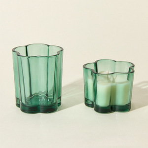 Flower Shaped Scented <b>Candles</b> In Glass For Wedding Aromatherapy Gift <b>Set</b> - Product Image 2