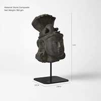 Shiva-Lingam mit Nandi & Schlangenfigur |   Replik eines heiligen Hinduartefakts aus dem 13. bis 15. Jahrhundert