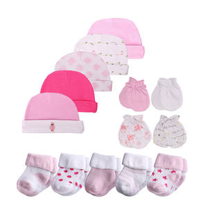 Set pakaian bayi katun murni 15 potong topi pelindung topi kupluk sarung tangan kaus kaki Kombo grosir lintas batas Asia Tenggara - Product Image 6