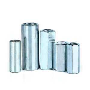 Ren dài Hex dày hạt din6334 hình lục giác ren kết nối Nut M4 M5 M6 M16 dài Hex khớp nối hạt - Product Image 1