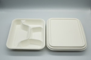 Bán buôn phân hủy sinh học dùng một lần lấy đi bữa ăn tối giấy tấm đưa ra 4 ngăn thức ăn nhanh <span class=keywords><strong>container</strong></span> - Product Image 3