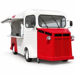 Camion de restauration électrique de style van rétro personnalisé avec fenêtres de service latérales, cuisine mobile, véhicule de vente de nourriture de rue à vendre - Product Image 6