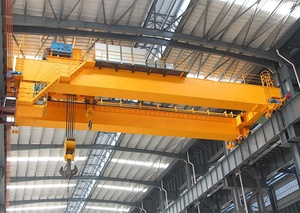 50/10T 30M Astillero Almacén Uso de fábrica Grúa aérea de doble viga con carro de cabrestante - Product Image 2