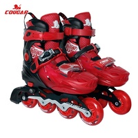 Patins à roulettes pour enfants d'extérieur, réglables, avec roues LED et boucle de sécurité pour garçons et filles