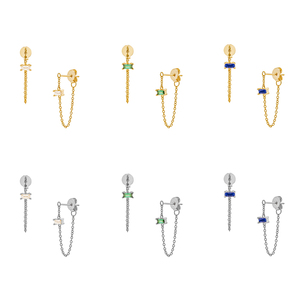 Pendientes de borla CANNER para mujer, estilo mariposa, circonita roja, aretes grandes de seda con cuentas, cadena larga, borlas con flecos - Product Image 1