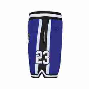 ชุดกีฬาระบายอากาศแห้งเร็วกางเกงขาสั้นบาสเก็ตบอลผ้าตาข่ายปักลายแบบเย็บติด - Product Image 4