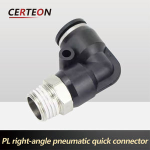 90 Derece Dirsek Hızlı Bağlantı Parçası Erkek Dişli Pnömatik Boru Sistemine Uygun - Product Image 2