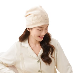 หมวกคริสตัลสำหรับหลังคลอดเดือนตุลาคม สีขาวนวล หนานุ่ม อุ่นสบาย สำหรับผู้หญิง แฟชั่นฤดูใบไม้ร่วงและฤดูหนาว หมวกทรงหลวม - Product Image 5