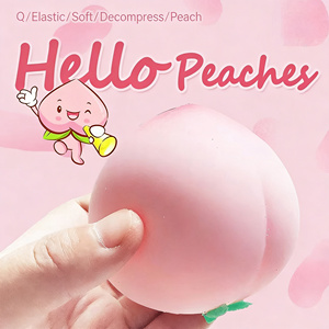 2026 New Bulk Simulation Anti-stress TPR Peach Squishy Toys Popularity Soft Hot Selling <b>Ball</b> Relief <b>Squeeze</b> Toy - Product Image 4