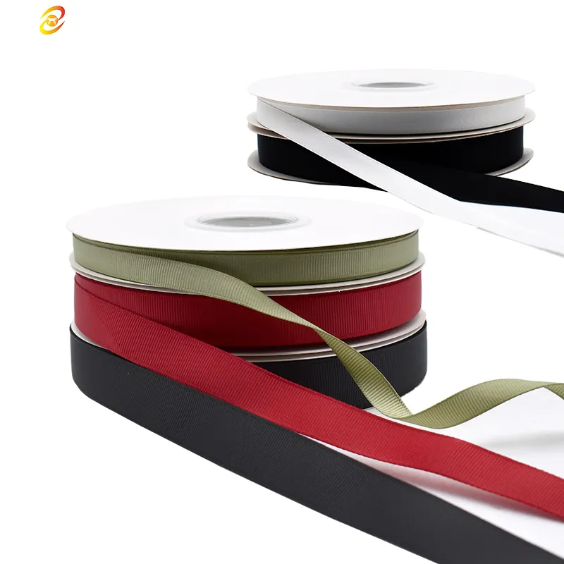 Free Sample Wholesale Customized Design Ribbons Double Face Side 100% Polyester Rpet Plain Silk Satin Ribbon Roll