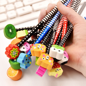 Nouvelle arrivée Kawaii ensemble de crayons en bois avec mignon dessin animé Animal gomme crayons de fantaisie pour les enfants - Product Image 4