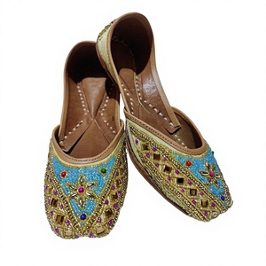 Girls Traditional Outfit Footwear Fancy Floral Embroidery Leather <b>Shoes</b> Fashion Trend High Comfort Flat Heel Hook Loop Closure - Product Image 3