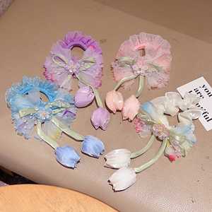 Serre-tête style princesse pour fille, élastique à cheveux pour <span class=keywords><strong>chignon</strong></span> ou queue de cheval - Product Image 6