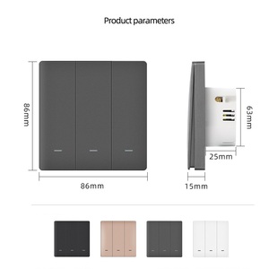 Interruptor Táctil Zigbee LAPU de Material <span class=keywords><strong>PC</strong></span>, 2 Canales, Estándar Europeo, Interruptores Inteligentes de Pared con <span class=keywords><strong>App</strong></span> Smart Life y Control por Voz <span class=keywords><strong>Alexa</strong></span> - Product Image 6