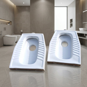 Fabriqué en Inde Cuvette de toilette accroupie en céramique de haute qualité avec garde-boue disponible pour l'approvisionnement direct en usine - Product Image 1
